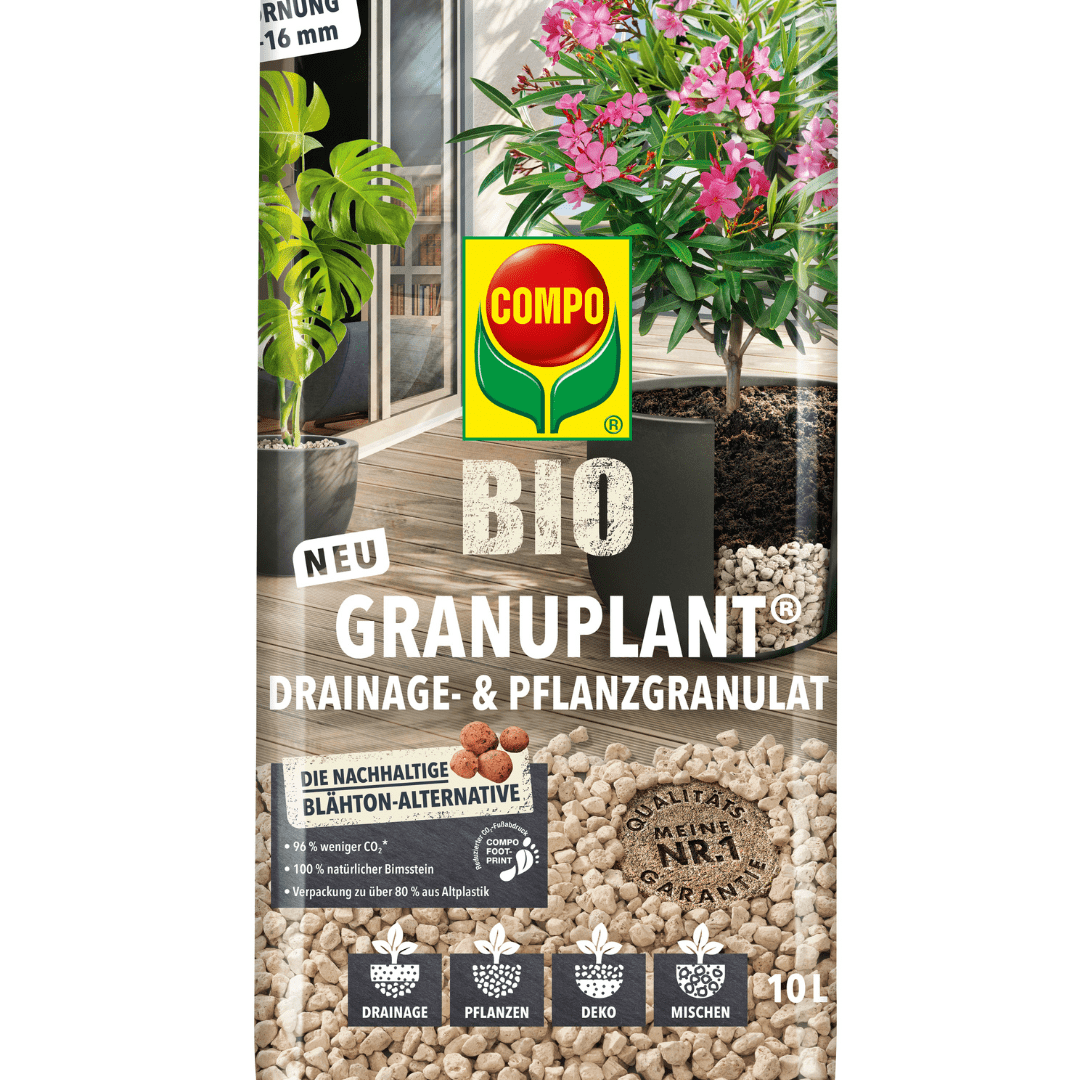 COMPO Ápolás_és_gondozás 10 L COMPO Bio Granuplant Kültéri Vízelvezető és Ültetőgranulátum