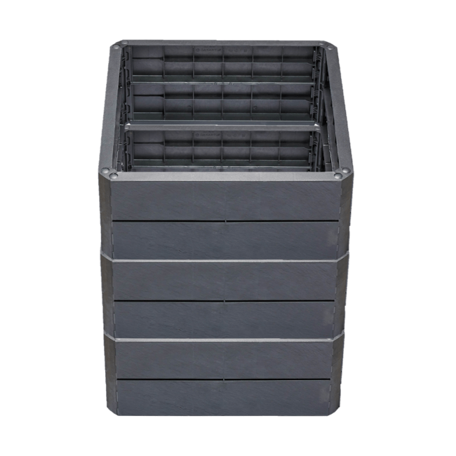 Garantia Növénytartók 3 szint (60x60x75cm) Ergo Quadro "S" magaságyás - Kőhatású