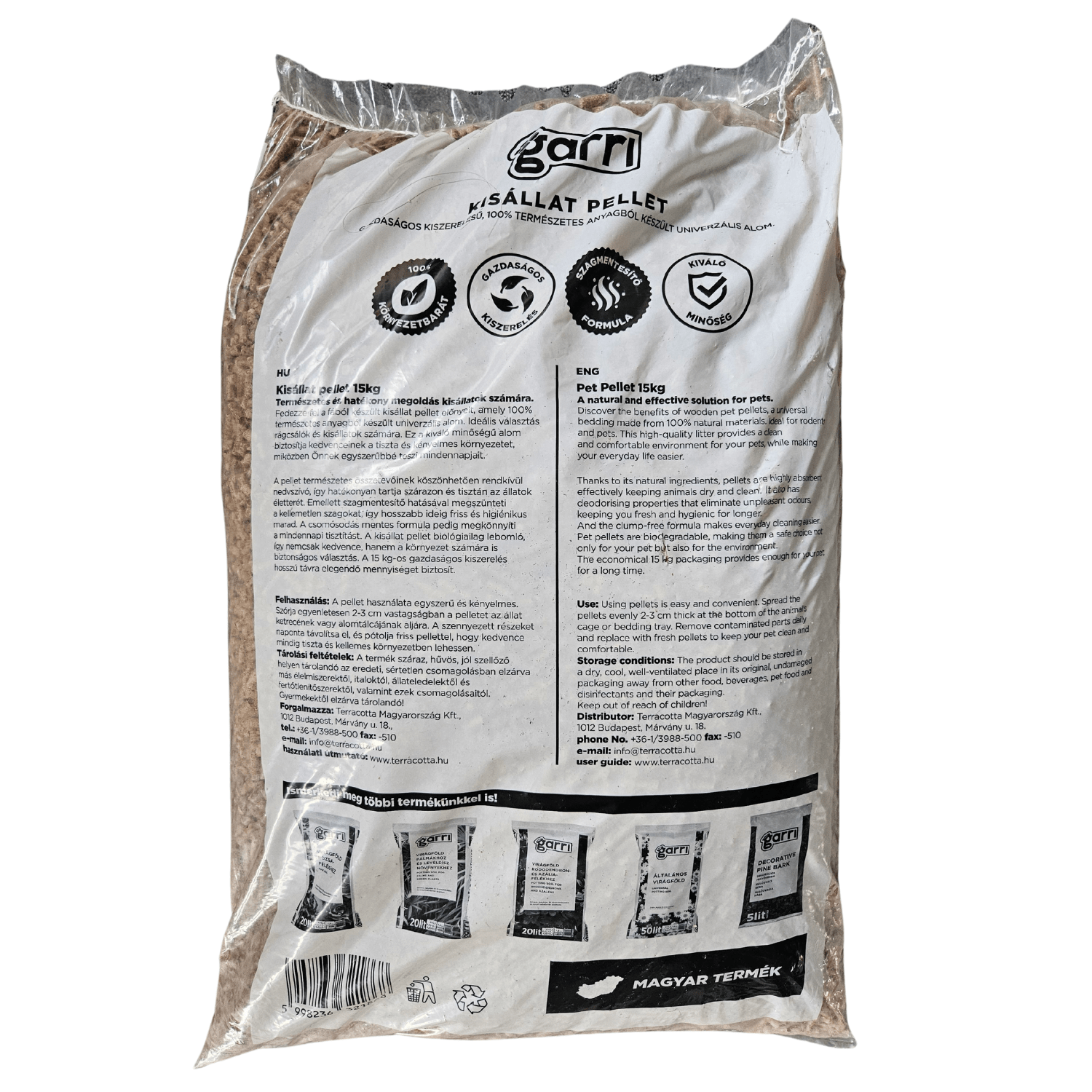 Garri Kerti kiegészítők Garri Alompellet Kisállatoknak 15 kg