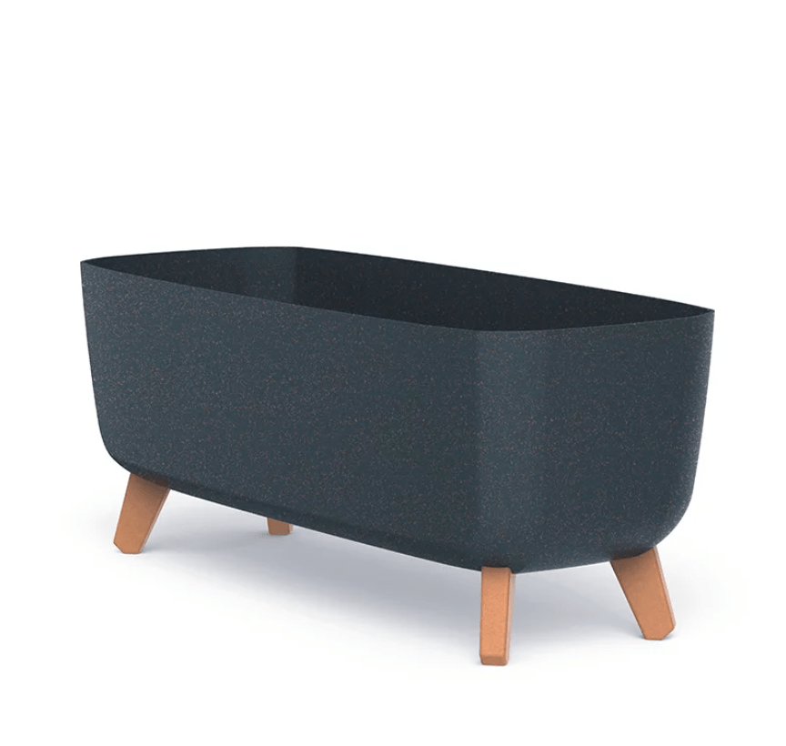 Prosperplast antracit Gracia Case Eco Wood Kaspó Lábakkal