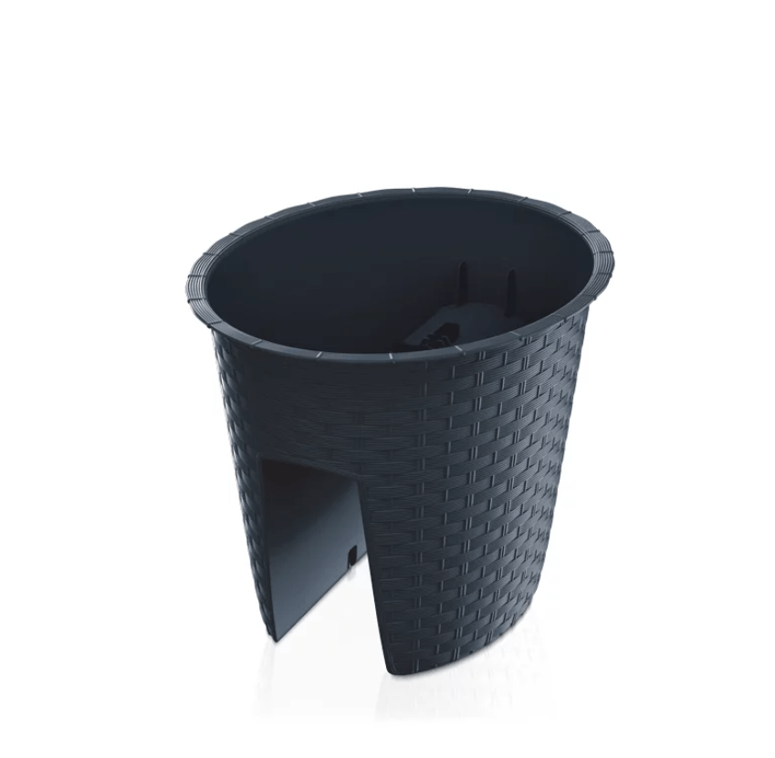 Prosperplast antracit Ratolla Kerek Balkonláda Korlátra