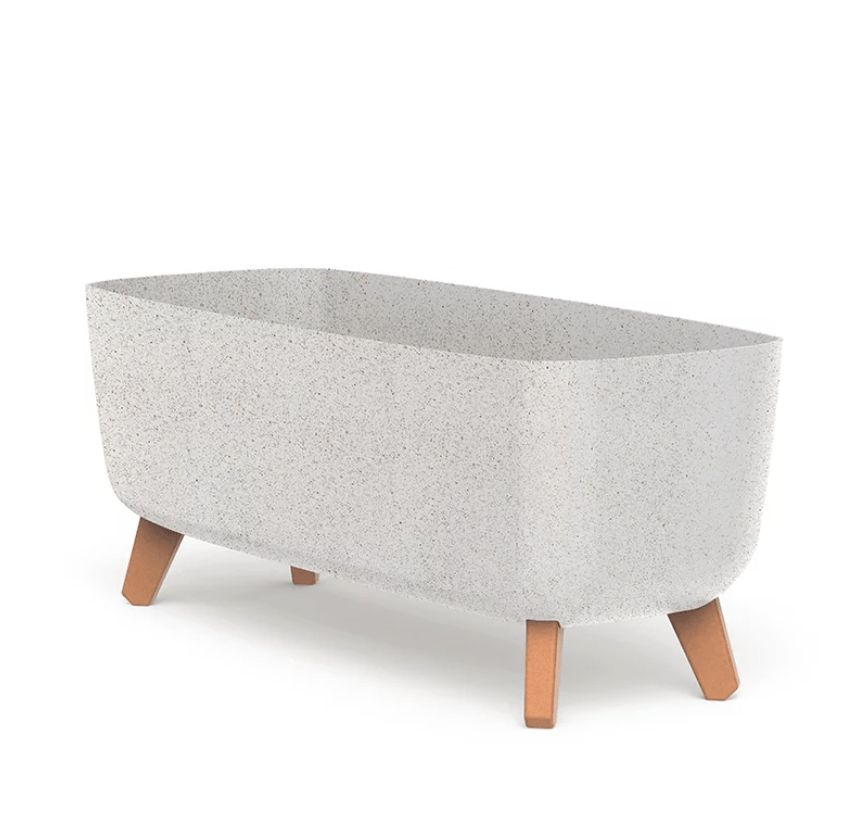 Prosperplast Fehér Gracia Case Eco Wood Kaspó Lábakkal