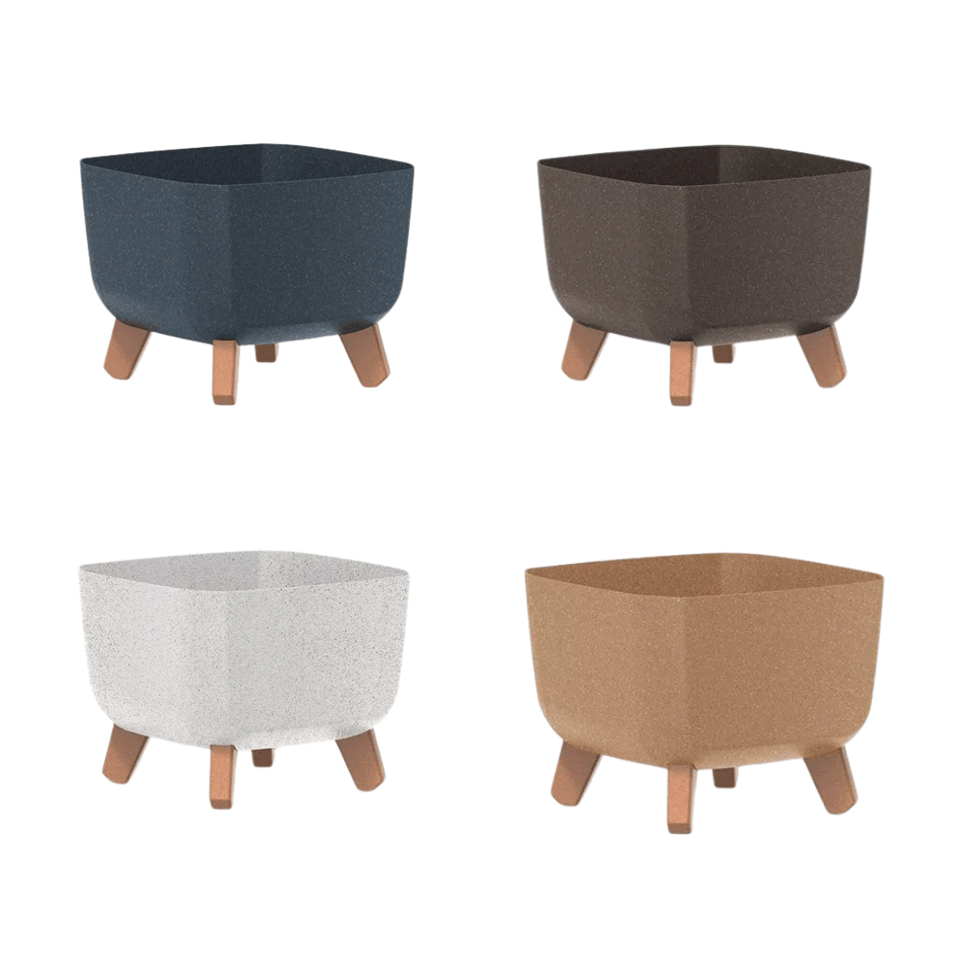 Prosperplast Gracia Square Eco Wood Kaspó Lábakkal