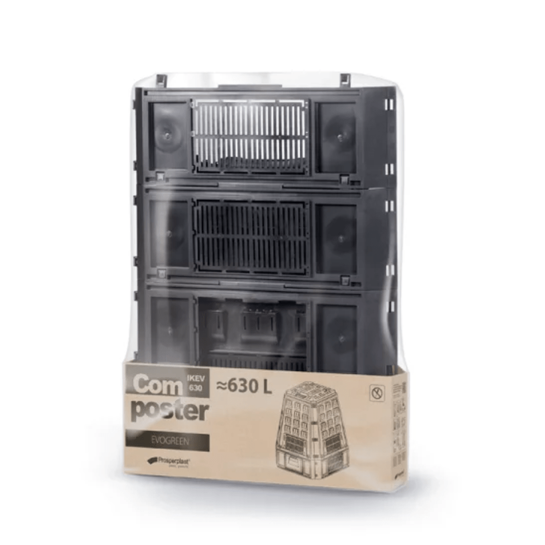 Prosperplast Kerti_kiegészítők fekete / 630 Evogreen Műanyag Komposztáló Láda Fekete 630L
