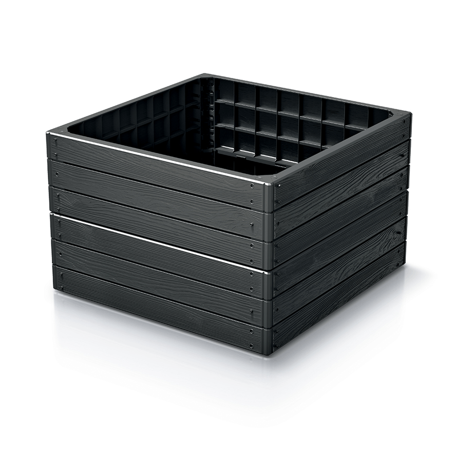 Prosperplast Növénytartók Woody Négyzet Magaságyás - Fahatású