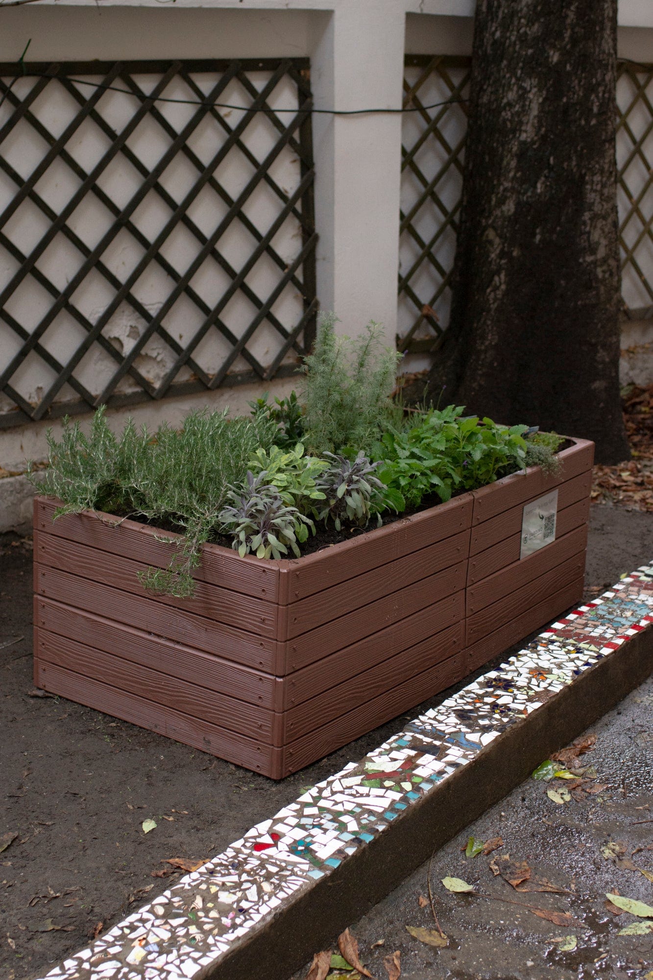 Prosperplast Növénytartók Woody Téglalap Magaságyás - Fahatású, 149x76x25 cm