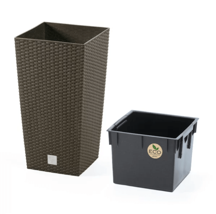 Prosperplast Rato Négyzet Eco Wood Növénytartó