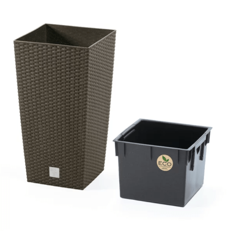 Prosperplast Rato Négyzet Eco Wood Növénytartó