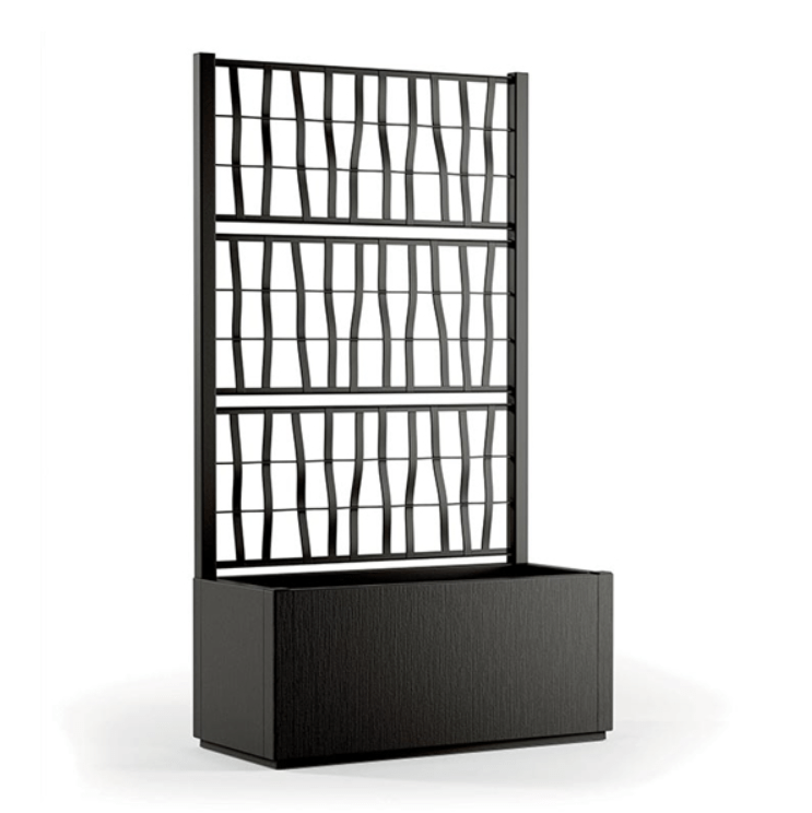 Stefanplast Növénytartók Grafit Ethica Virágláda Futtatóráccsal