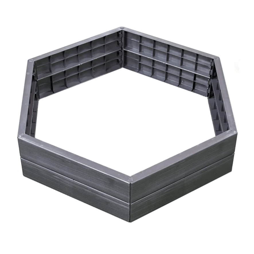 Garantia Növénytartók 110x95x25cm Ergo hatszögeltű magaságyás - Fahatású