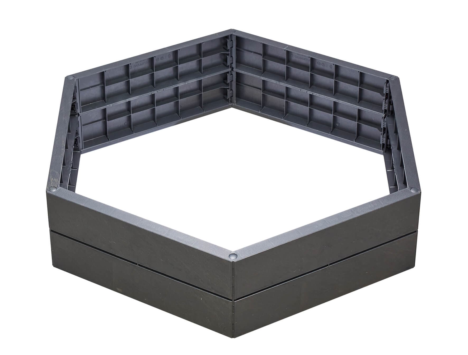 Garantia Növénytartók 110x95x25cm Ergo hatszögletű magaságyás - Kőhatású