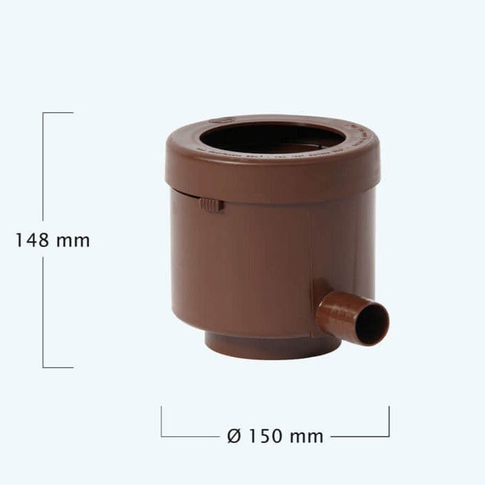 Gardino barna / 15cm Ereszcsatorna szűrő és tartálytöltő szerkezet - Luxe