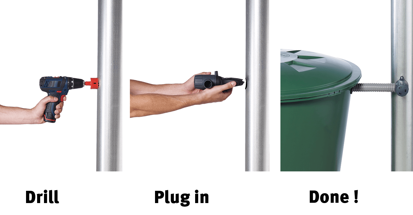 Gardino Kerti kiegészítők Ereszcsatorna Vízgyűjtő Szett Esővízgyűjtőhöz Rapido