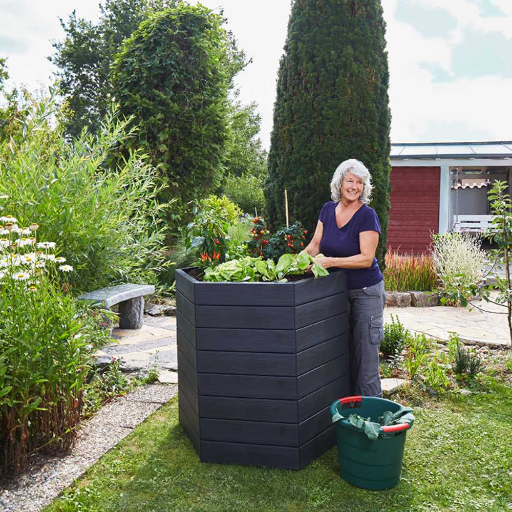 Gardino Növénytartók 80x80x25cm Ergo magaságyás - hatszögletű
