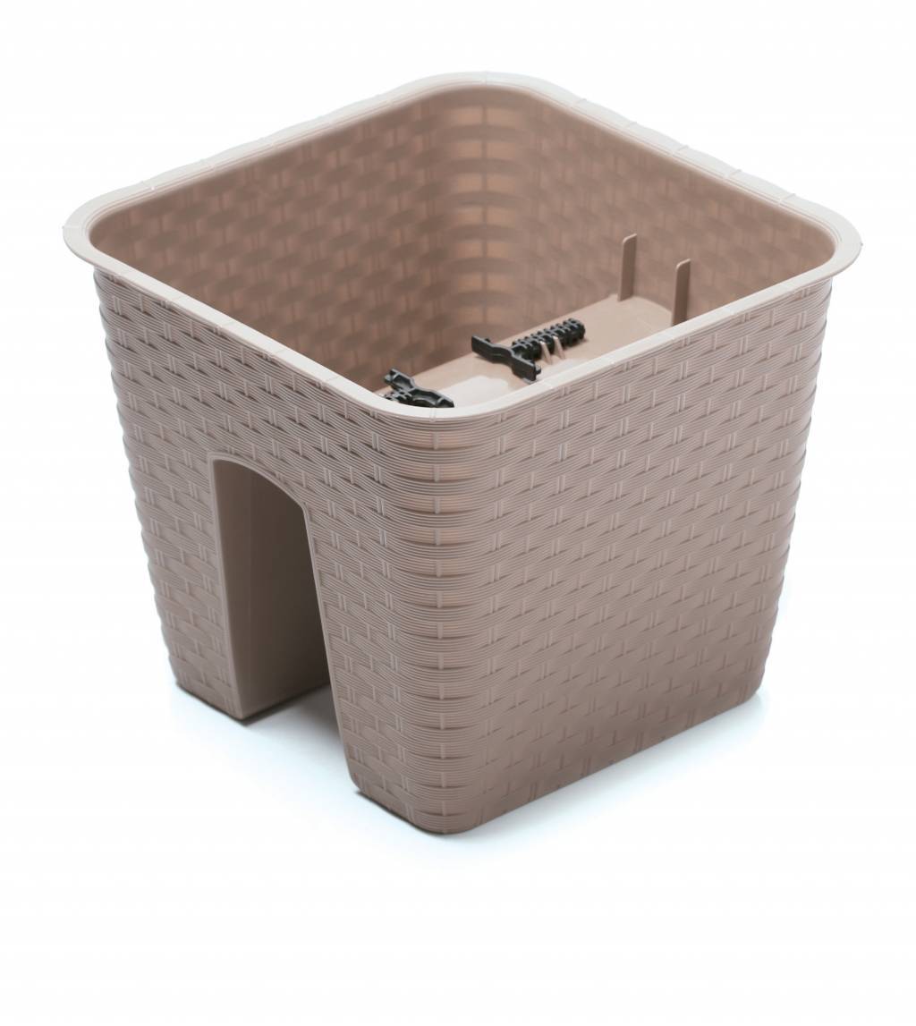 Gardino Növénytartók tejeskávé / 28 cm Korlátláda Ratolla Rattan Négyszög