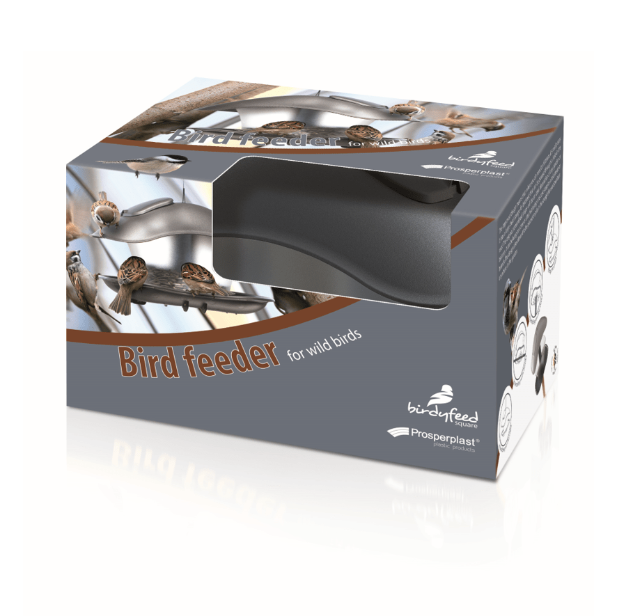 Gardino szürke Madáretető szögletes