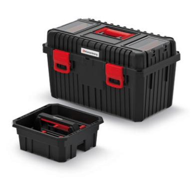 Gardino Tároló_eszközök fekete / 45 x 36 x 34 cm Heavy Szerszámosláda Műanyag Csattal