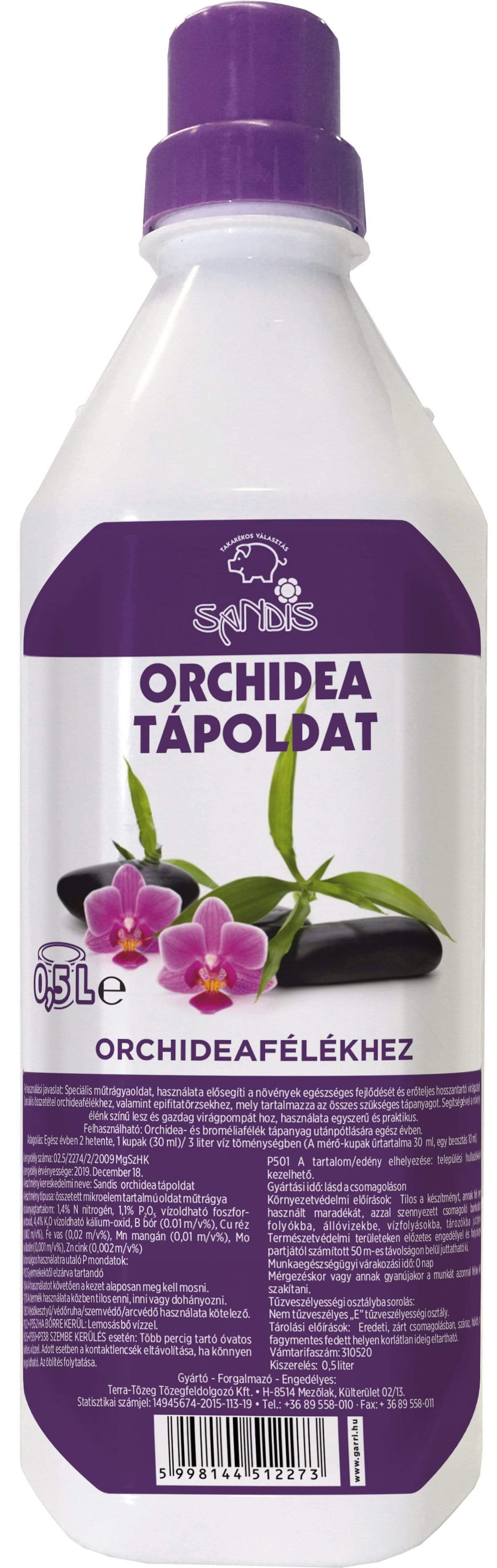 Gardinohu Ápolás_és_gondozás 0,5l Sandis Tápoldat Orchidea