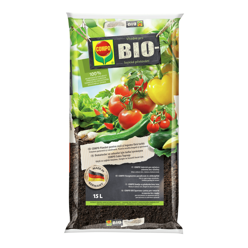 Gardinohu Ápolás_és_gondozás 15 L Compo Bio Paradicsom És Zöldség Föld