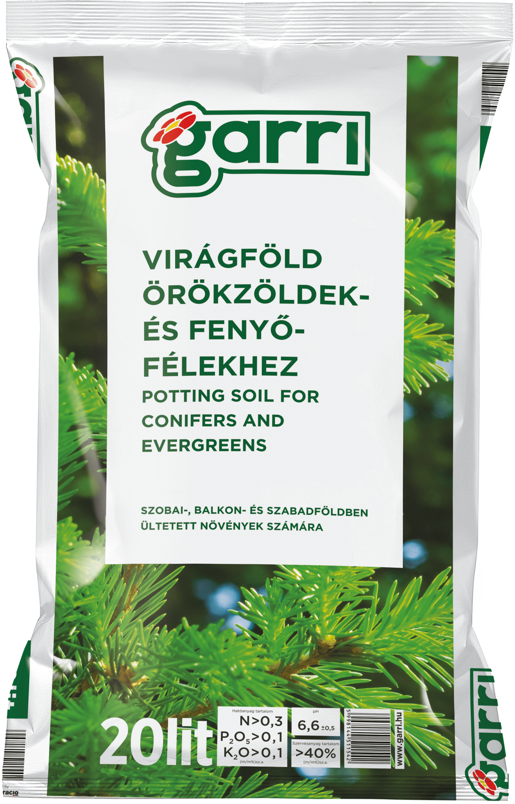 Gardinohu Ápolás_és_gondozás 20 l Garri Virágföld Örökzöld És Fenyőfélék