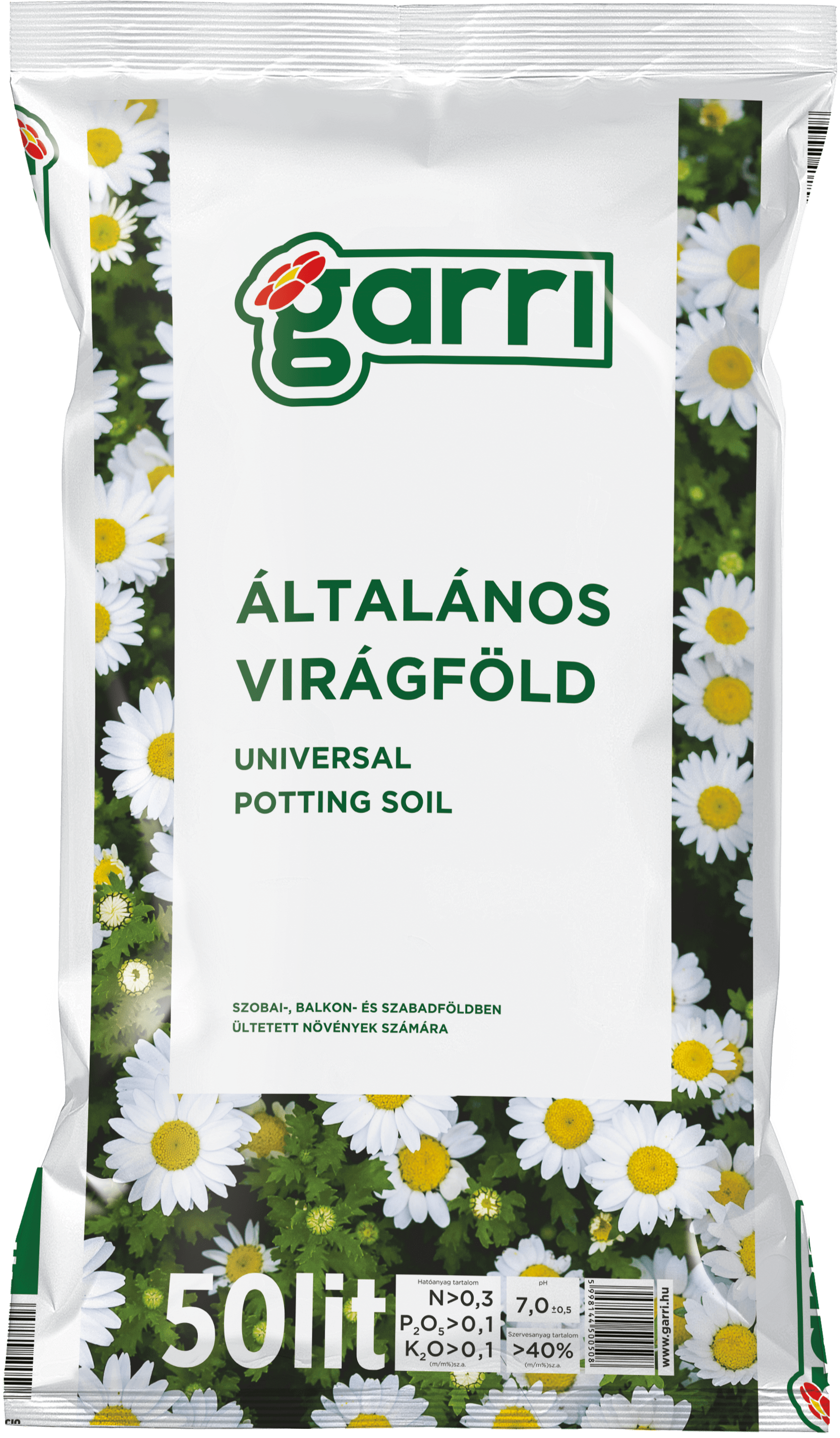 Gardinohu Ápolás_és_gondozás 51 x 50 l Garri Virágföld Általános Raklapos