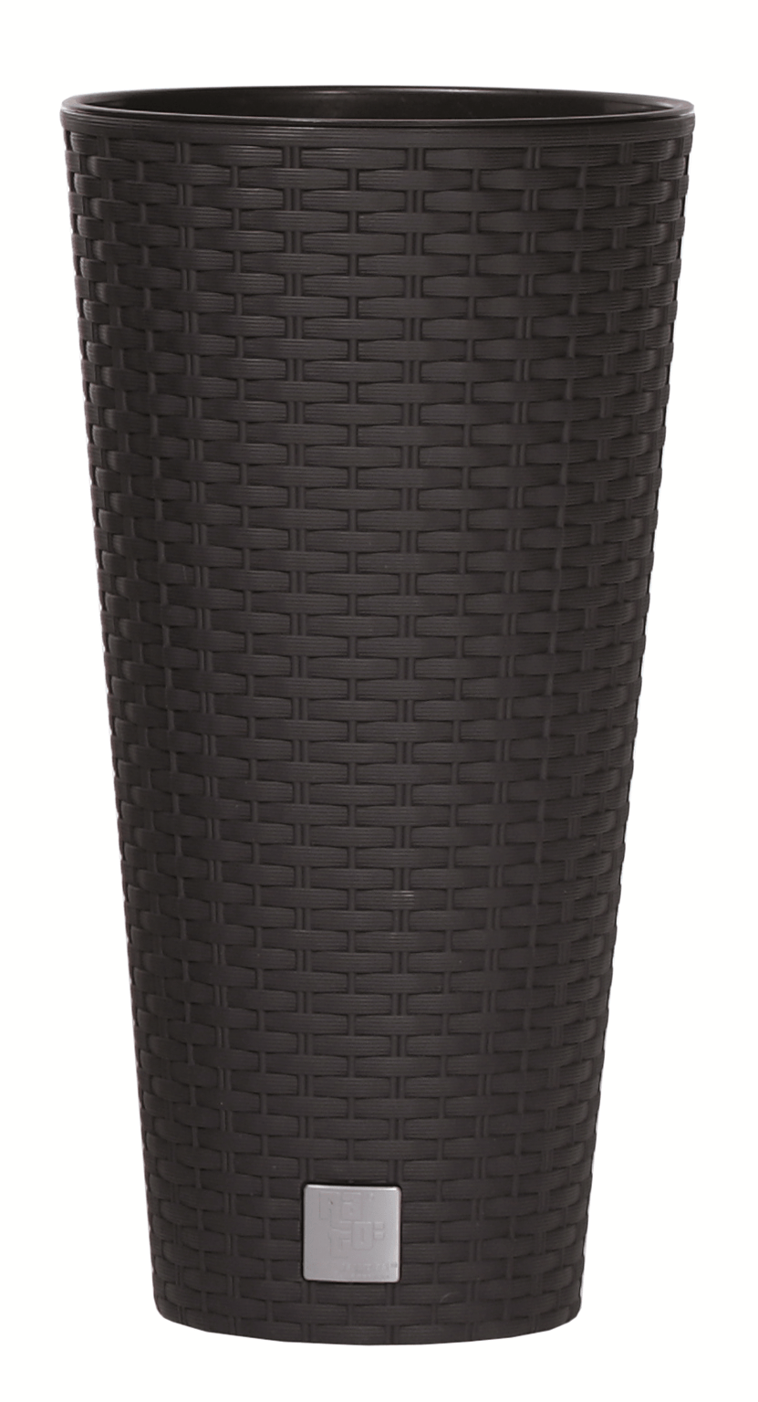 Gardinohu Növénytartók antracit / 25x48 cm Rato Tubus Rattan Kaspó Betéttel