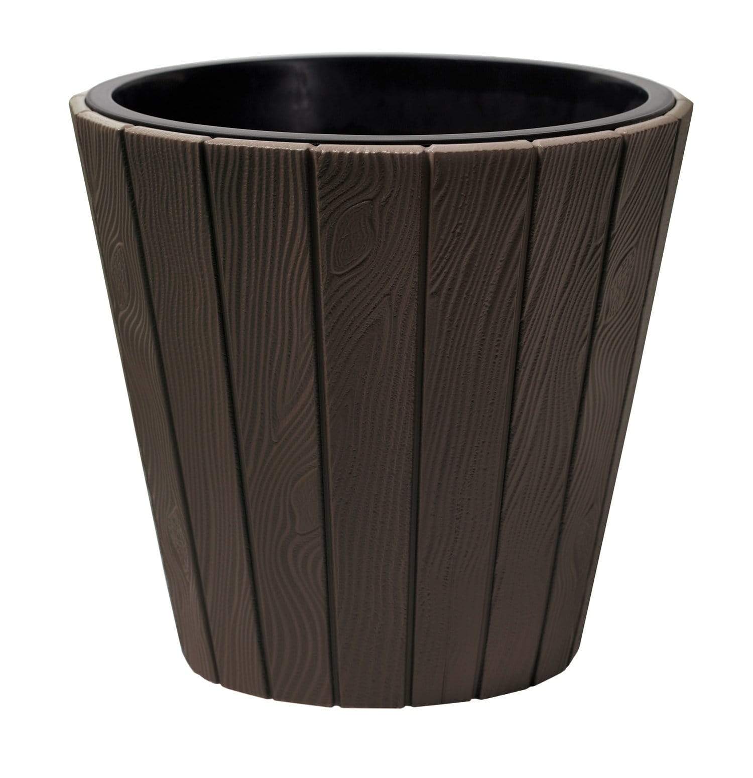 Gardinohu Növénytartók barna / 35 cm Woodee Kerek Virágtartó