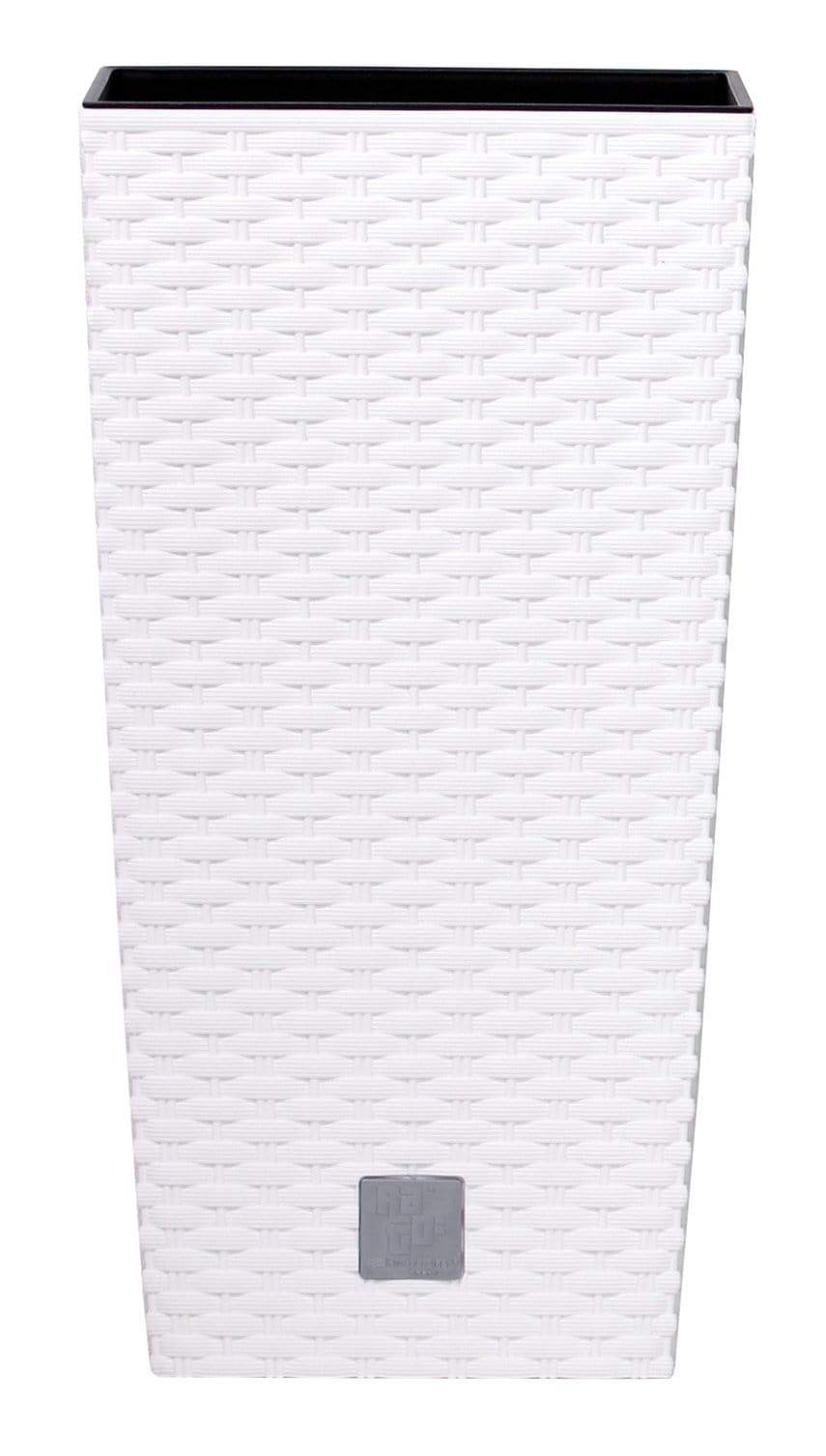 Gardinohu Növénytartók fehér / 20x38 cm Rato Square Rattan Kaspó Betéttel