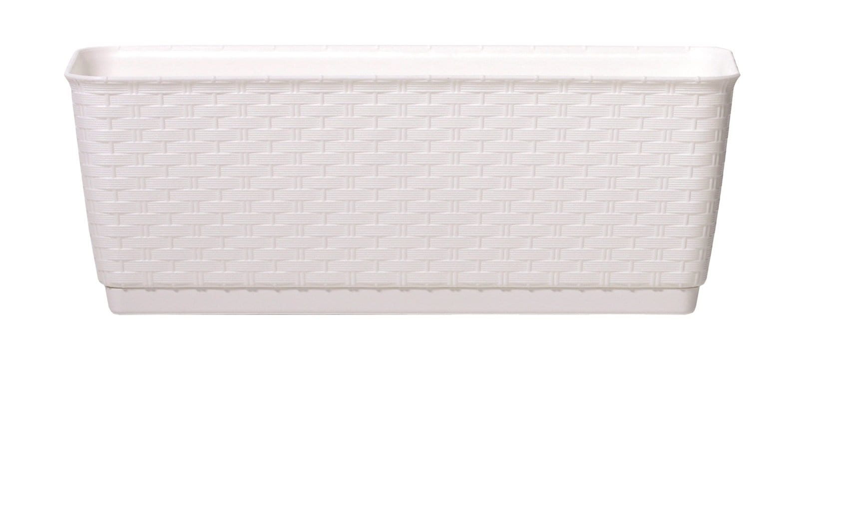 Gardinohu Növénytartók fehér / 50 cm Rattan Teraszláda "Ratolla"