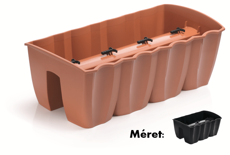 Gardinohu Növénytartók terra / 39 cm Balkonláda korlátra Crown