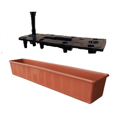 Gardinohu Növénytartók terra / 60 cm Balkonláda Műanyag Önöntözős