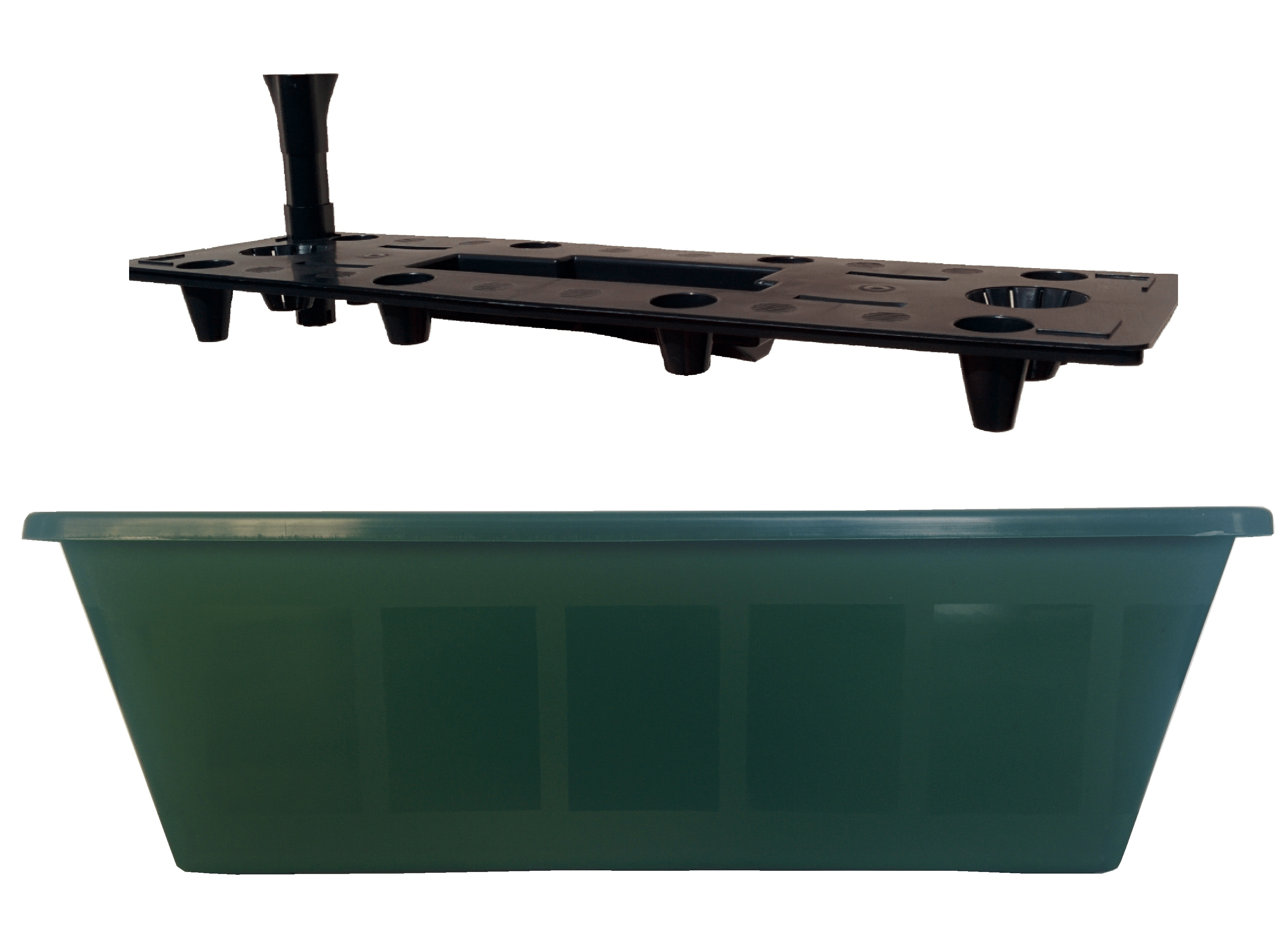 Gardinohu Növénytartók zöld / 60 cm Balkonláda Műanyag Önöntözős