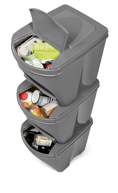Prosperplast Otthon_és_konyha szürke Sortibox Szelektív Kuka 3db