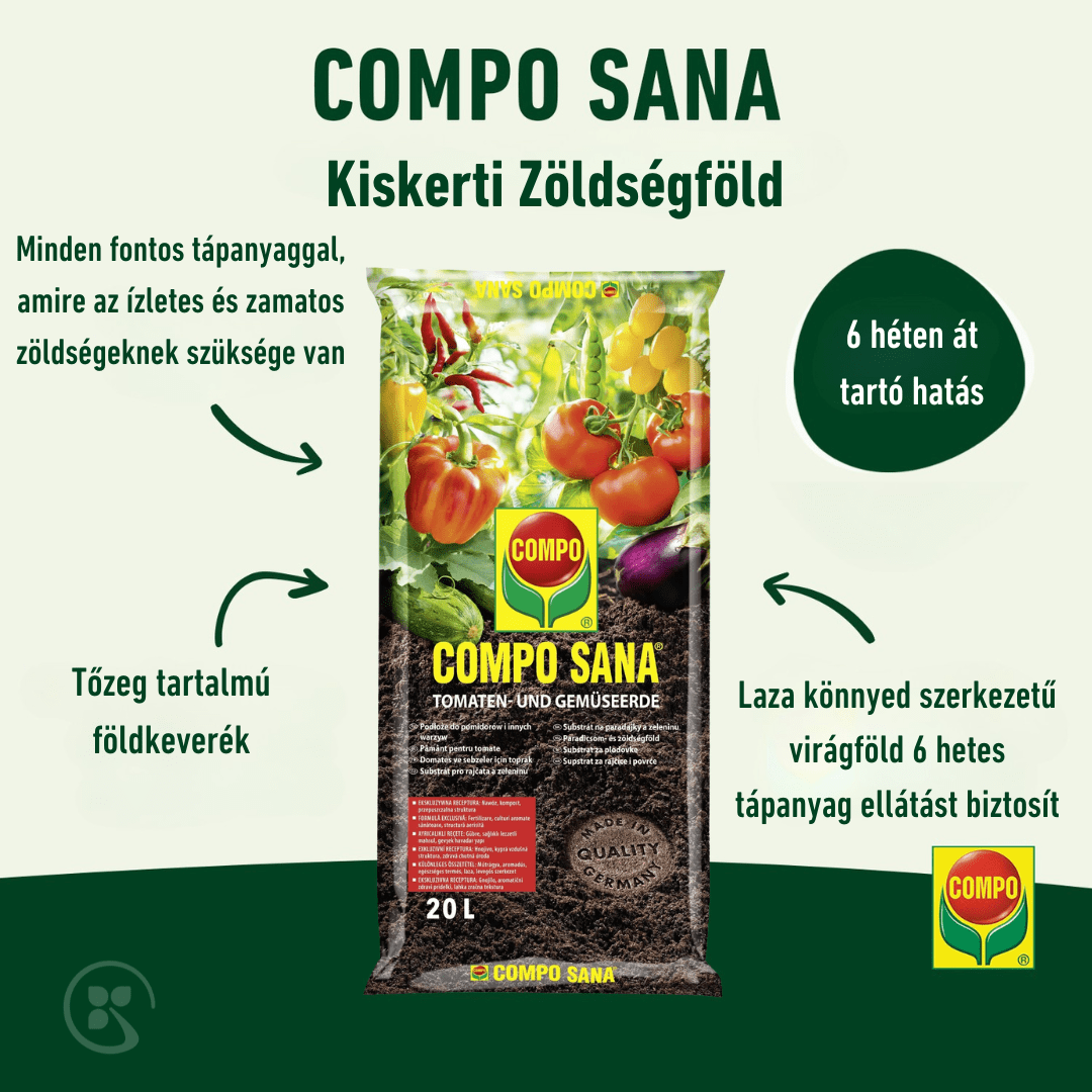 COMPO Ápolás_és_gondozás 20 L Compo Sana Kiskerti Zöldségföld 20L