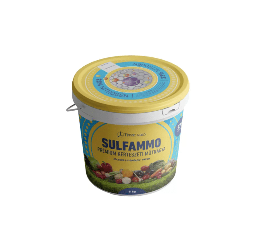 COMPO Ápolás_és_gondozás Sulfammo 23 Prémium Kertészeti Műtrágya 5kg vödör