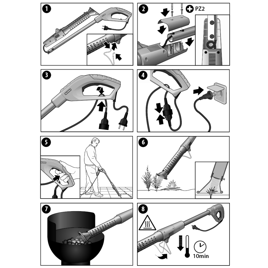 Gloria Ápolás_és_gondozás Gloria Thermoflamm Bio Elektromos Gyomperzselő és Grillgyújtó 2000W