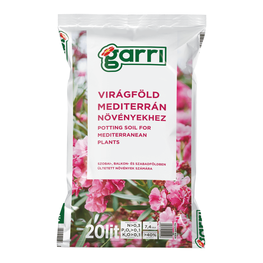 Terra-Tőzeg Ápolás_és_gondozás 96 x 20 l (Raklapos) Garri Virágföld Mediterránnövények Raklapos