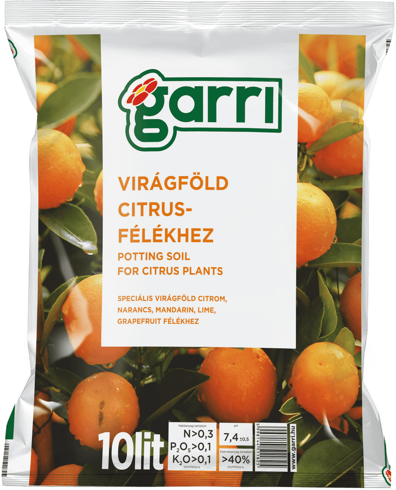 Gardinohu Ápolás_és_gondozás 144 x 10 l (Raklapos) Garri Virágföld Citrusfélékhez