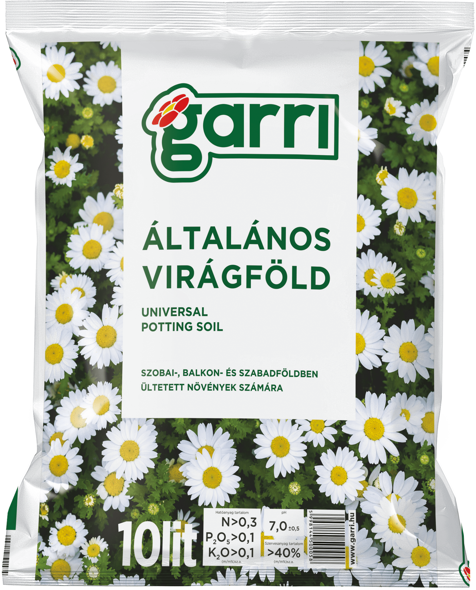 Gardinohu Ápolás_és_gondozás 171 x 10 l Garri Virágföld Általános Raklapos